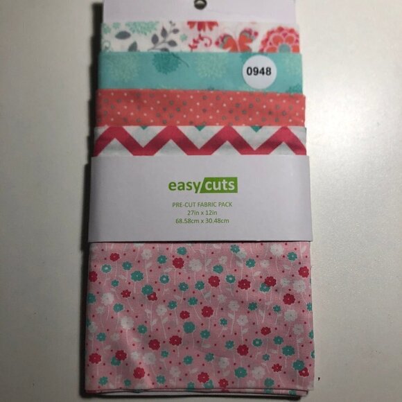 🛒$5 Quilt Cotton Fabric Material Little Girl Pastel Pink Floral Polka Dots 948 - Picture 2 of 2